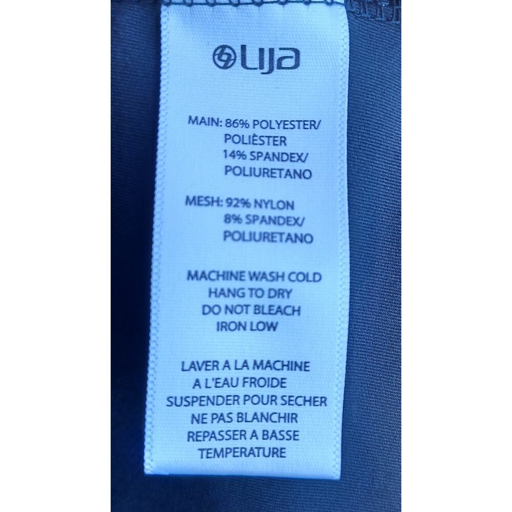 Lija Black Athletic Golf Polo Mesh Panel Stretch Tennis Pickleball Top LG - Picture 6 of 7